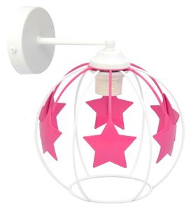 Detská nástenná lampa STARS 1xE27/15W/230V ružová/biela