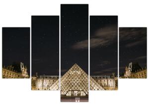 Obraz - Louvre v noci (150x105 cm)