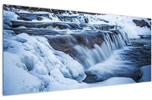 Obraz rieky v zime (120x50 cm)