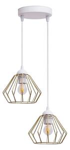 Luster na lanku CEED GOLD 2xE27/60W/230V pr. 28 cm biela/zlatá