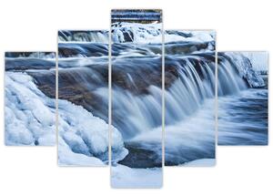 Obraz rieky v zime (150x105 cm)