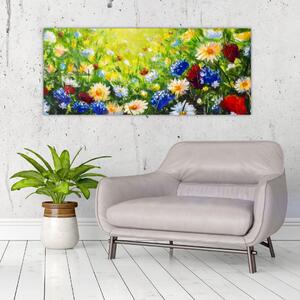 Obraz divokých kvetov (120x50 cm)
