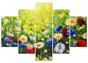 Obraz divokých kvetov (150x105 cm)