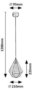 Rabalux 72245 - Luster na lanku NORAH 1xE14/40W/230V zlatá