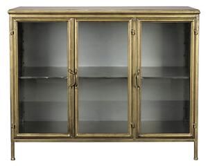 Kovová vitrína v zlatej farbe 100x80x38, 5 cm Gertlush – Dutchbone