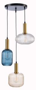 ONLI - Luster na lanku DOROTY 1xE27/22W/230V modrá/zlatá