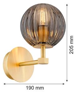 Argon 8508 - Nástenná lampa PALOMA 1xE14/7W/230V zlatá/čierna