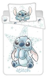 Biele bavlnené detské obliečky do postieľky 100x135 cm Lilo and Stitch "White Star" – Jerry Fabrics
