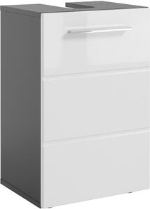 SKRINKA POD UMÝVADLO, biela s vysokým leskom, antracitová, 40/60/31 cm Xora - Online Only kúpeľne, Online Only
