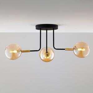 Jupiter 2037 - Luster na tyči BURANO 3xG9/10W/230V čierna/zlatá/béžová