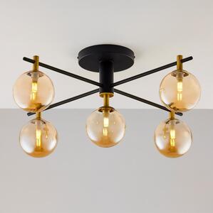 Jupiter 2032 - Prisadený luster FIGARO 5xG9/10W/230V čierna/zlatá/béžová
