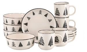 RAŇAJKOVÁ SÚPRAVA Nordic Christmas Black 12-dielne Creatable - Jedálenské sety, Online Only