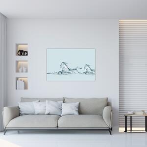 Obraz - Kone z kvapiek vody (90x60 cm)