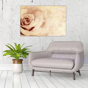 Obraz - Kvet ruže pre zaľúbených (90x60 cm)