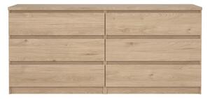 Komoda v dekore duba v prírodnej farbe 154x70x50 cm Naia – Tvilum