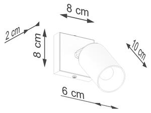 Sollux SL.1374 - Nástenné bodové svietidlo WINX 1xGU10/10W/230V čierna/meď