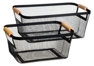 Drôtené kovové košíky v súprave 2 ks 33x21x14 cm – Casa Selección