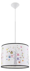 Sollux SL.1423 - Detský luster na lanku OWLS 1xE27/15W/230V pr. 40 cm