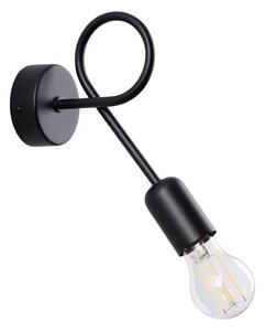 Sollux SL.1433 - Nástenná lampa LOOP 1xE27/15W/230V čierna