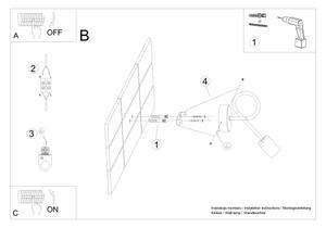 Sollux SL.1430 - Nástenná lampa LOOP 1xE27/15W/230V biela