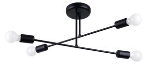 Sollux SL.1451 - Luster na tyči NORAH 4xE27/15W/230V čierna