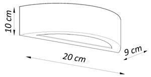 Sollux SL.1458 - Nástenné svietidlo ATENA 1xE27/15W/230V 20 cm biela