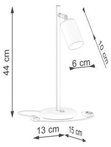 Sollux SL.1373 - Stolná lampa WINX 1xGU10/10W/230V čierna/chróm