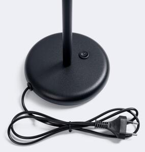 Sollux SL.1373 - Stolná lampa WINX 1xGU10/10W/230V čierna/chróm