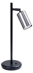 Sollux SL.1373 - Stolná lampa WINX 1xGU10/10W/230V čierna/chróm