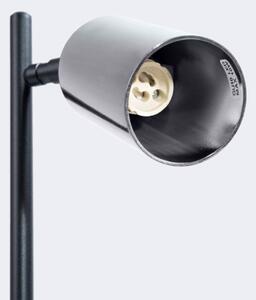 Sollux SL.1373 - Stolná lampa WINX 1xGU10/10W/230V čierna/chróm