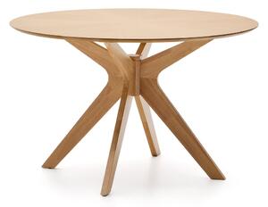 Okrúhly jedálenský stôl s doskou v dubovom dekore ø 120 cm Naanim – Kave Home