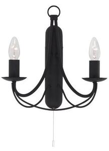 Searchlight 6342-2BK - Nástenné svietidlo MAYPOLE 2xE14/60W/230V