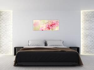Obraz - Ružový kvet, aquarel (120x50 cm)