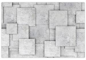 Obraz - Abstrakcia betónových kachličiek (90x60 cm)