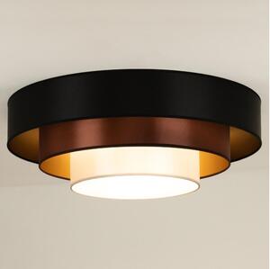 Duolla - LED Stropné svietidlo LUNETA LED/26W/230V pr. 60 cm 4000K čierna/medená