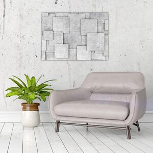 Obraz - Abstrakcia betónových kachličiek (70x50 cm)