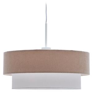 Biele/béžové závesné svietidlo s textilným tienidlom ø 40 cm Bianella – Kave Home
