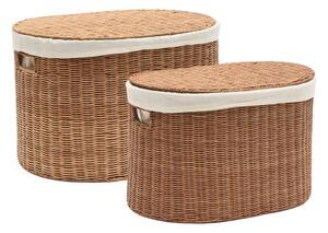 Ratanové košíky v súprave 2 ks 50x36x32 cm Indali – Kave Home