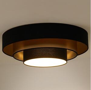 Duolla - LED Stropné svietidlo LUNETA LED/26W/230V pr. 60 cm 4000K čierna/zlatá
