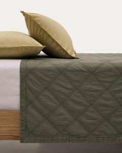 Zelený bavlnený prešívaný pléd 240x260 cm Serla – Kave Home
