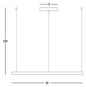Zambelis 23034 - LED Stmievateľný luster na lanku LED/45W/230V 3000K zlatá