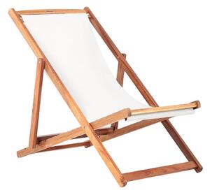 Béžové/v prírodnej farbe drevené záhradné ležadlo Dionysus – Essentials