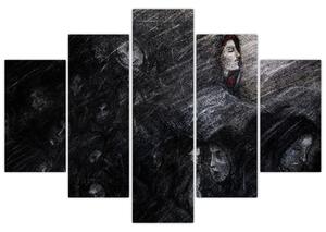 Obraz - Smútok a odriekanie (150x105 cm)