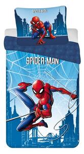 Modré bavlnené detské obliečky na jednolôžko 140x200 cm Spider-man "Blue" – Jerry Fabrics