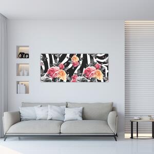Obraz rozkvitnutých ruží (120x50 cm)