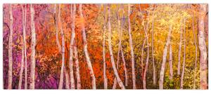 Obraz farebného lesa (120x50 cm)