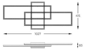 Zuma Line MX7907-3B-3BT- LED Stropné svietidlo ERVI LED/52W/230V 2700-6000K čierna