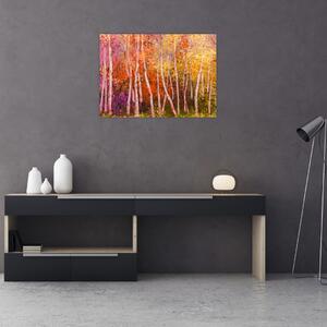 Obraz farebného lesa (70x50 cm)