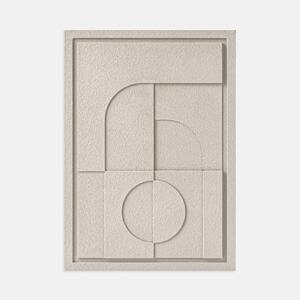 3D obraz GEOMETRIC V - NATURAL CREAM Rozmery 3D obrazu: 35 x 50 cm
