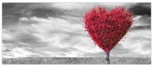Obraz - Srdce korunou stromu (120x50 cm)